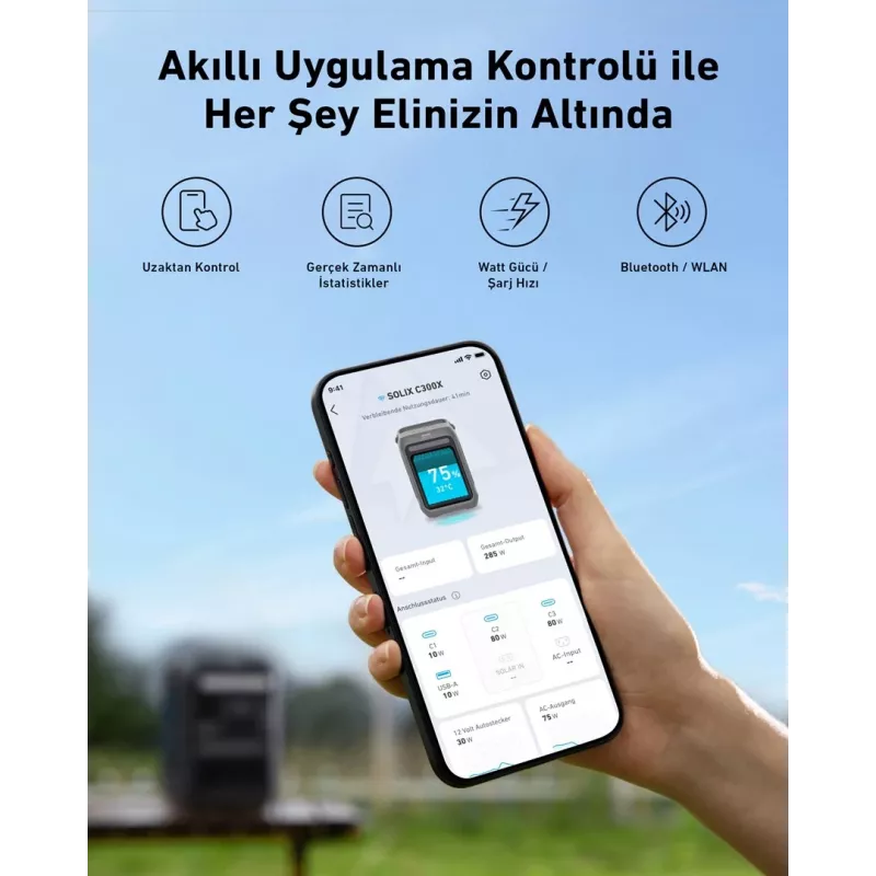 Estação de energia portátil Anker SOLIX C300X 7 fosfato de ferro-lítio (LiFePO4) 90000 mAh