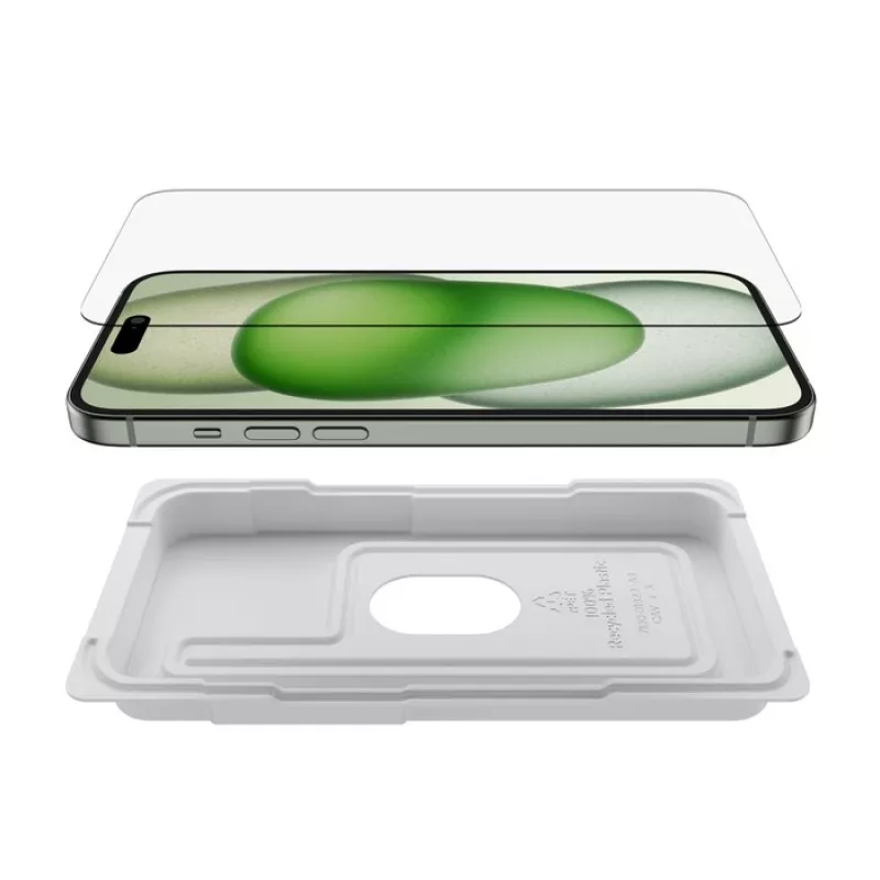 Proteção de ecrã Belkin ScreenForce para iPhone 16 Plus antibacteriana vidro temperado
