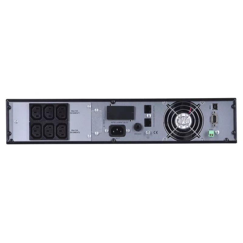 Unidade de alimentação ininterrupta Green Cell UPS13 — UPS online de dupla conversão, 1000 VA / 900 W, onda sinusoidal pura, 6 saídas AC, LCD, 2× baterias 12V 9Ah