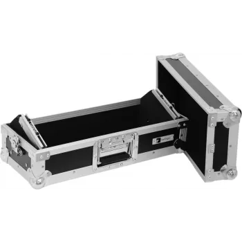 Maleta para mixer Roadinger MCA-19-N 3HE preta — flightcase para mixer de rack de 19 polegadas, altura 3U