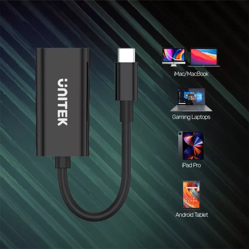 Adaptador gráfico USB UNITEK V1421A preto