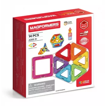 Conjunto de construção magnético MAGFORMERS conjunto de 14 peças — 14 blocos geométricos magnéticos