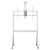 Suporte de TV de chão MACLEAN MC-114 W para ecrãs 55-100 polegadas, branco, VESA até 900x600, carga máxima 120 kg, altura 115–152 cm, prateleira