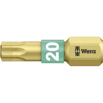 Broca Torx Wera T20, 6,3 mm 1/4 polegadas sextavado, DIN 3126-C