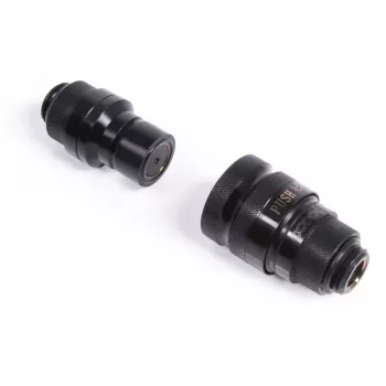 Conjunto de acoplamentos de engate rápido Eiszapfen G1/4 macho - Deep Black (preto (mate))