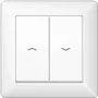 JUNG AS 590-5 P WW. Controlo: botões, cor do produto: branco, material da caixa: duroplasto (AS590-5PWW)