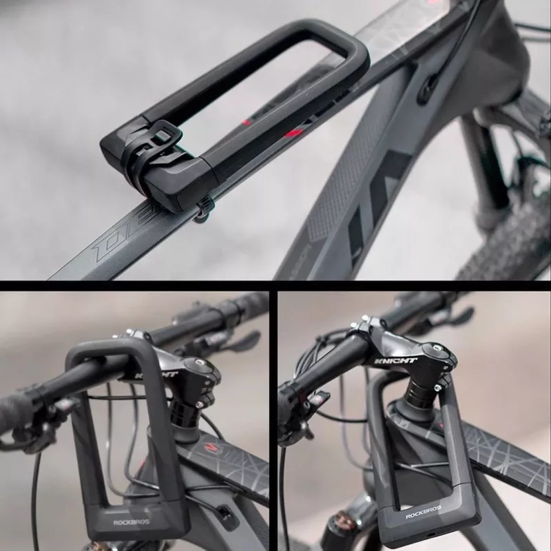 Rockbros RKS626-BKU-lock cadeado de bicicleta, preto