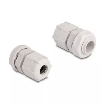 Prensa-cabos M12 DELOCK cinzento plástico pack de 10