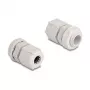 Prensa-cabos M12 DELOCK cinzento plástico pack de 10
