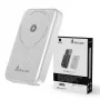 Powerbank MagSafe Extralink 10000mAh branco, 38,5Wh PD20W+15W USB-C USB-A