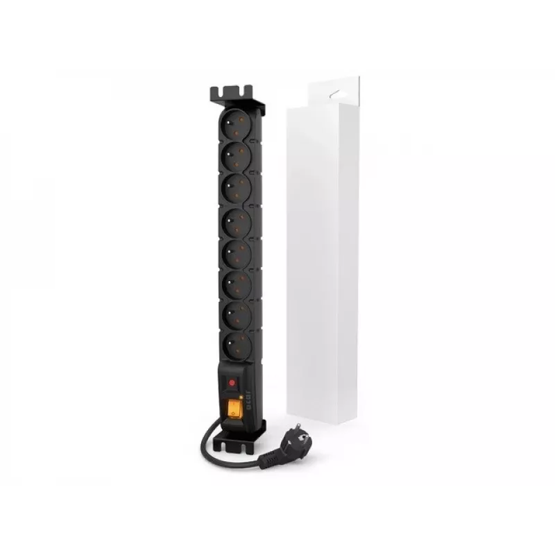 HSK Data ACAR S8 FA proteção contra sobretensões para rack 19 inch, 8x 230V, 3m, preto