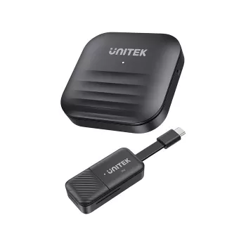 Unitek V1184A01 extensor AV, transmissor e recetor HDMI sem fios, até 50 m, preto