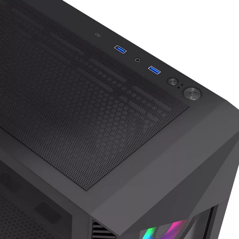 Caixa gaming Gembird CCC-FC-900ARGB Fornax 900, ATX, preto