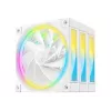 DeepCool FL12R WH 3-in-1 Reverse 120 mm ventoinhas de caixa, 3 un., 500-2150 RPM, 93,45 m³/h, rolamento de dinâmica de fluidos, PWM de 4 pinos, 33,9 dB, brancas