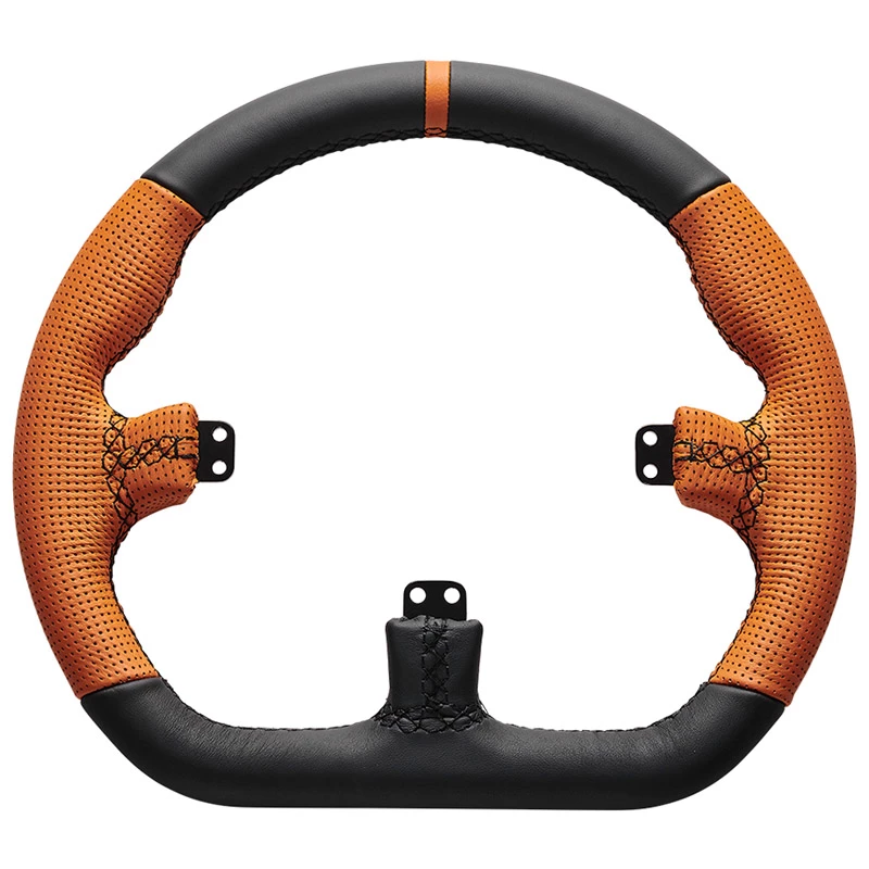 Aro de volante Sim-Racing Asetek SimSports GT Rim Closed D couro laranja