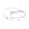 Maclean MC-466 suporte de parede para bicicleta com prateleira, máx. 25 kg, branco