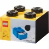 LEGO Gaveta de secretária 4, caixa de arrumação preta, com studs