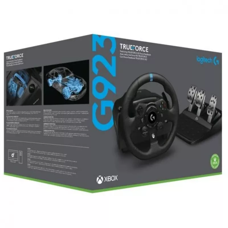 LOGITECH G923 SE Volante de corrida e alavanca Combo para Xbox Series X|S, Xbox One e PC - PRETO - USB - PLUGCG - EMEA28i-935