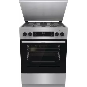 Gorenje GKS6C71XF Fogão independente com forno prateado