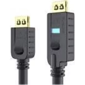 PureLink OneAV PI2010-200 - Cabo HDMI com Ethernet - HDMI macho para HDMI macho - 20 m - Isolamento triplo - Preto - redondo, ativo (PI2010-200)