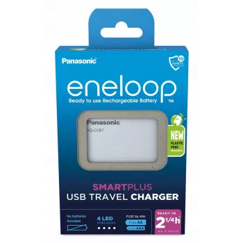 Carregador de pilhas USB PANASONIC Eneloop Smartplus BQ-CC87 (BQ-CC87USB)