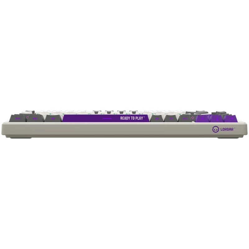 LORGAR KBP7075W, teclado gaming mecânico 75% sem fios Pro, bege, layout EN