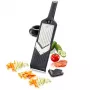 Cortador manual GEFU Julienne VIOLI 2.0 – cortador de alimentos manual, 5 posições de corte, 1–5 mm, lâminas de aço inoxidável, caixa em ABS/aço inoxidável, preto