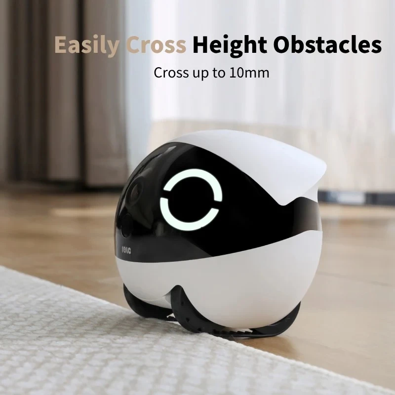 Enabot ROLA Mini robô companheiro para animais de estimação, laser, 5000 mAh, branco/preto