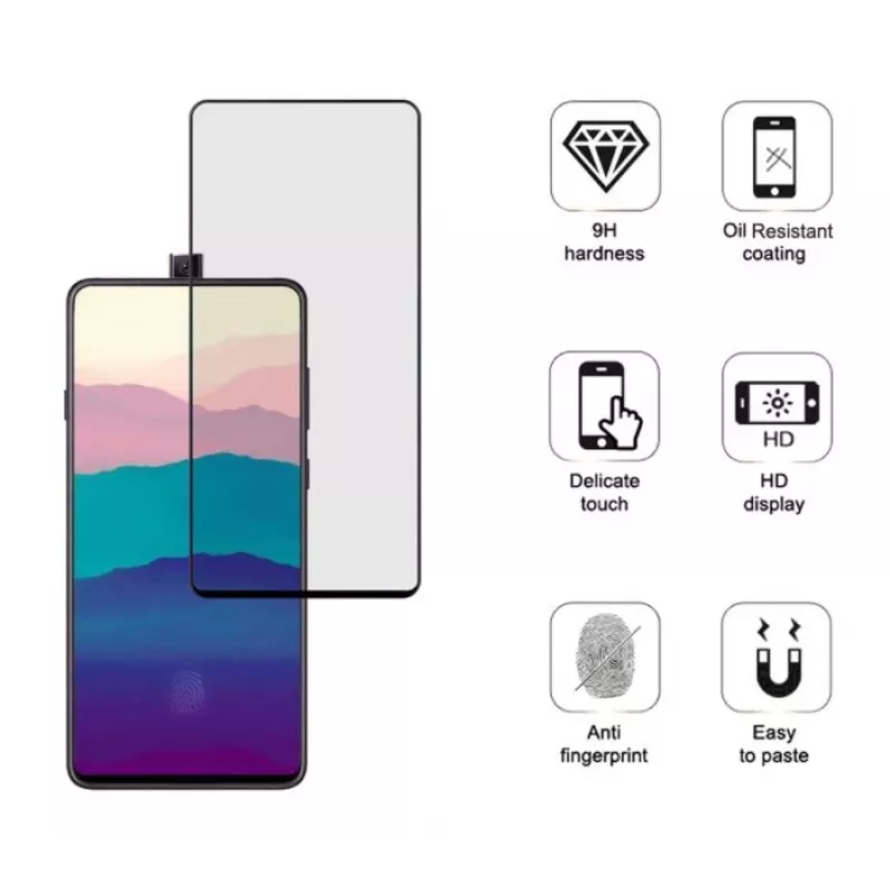 Película de vidro temperado Tellur para Samsung Galaxy A90 2.5D Full Glue preto