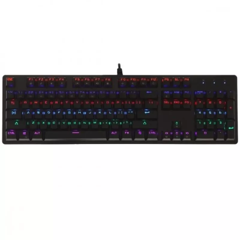 Teclado mecânico ART KLART AK-51 com switches Blue, layout compacto