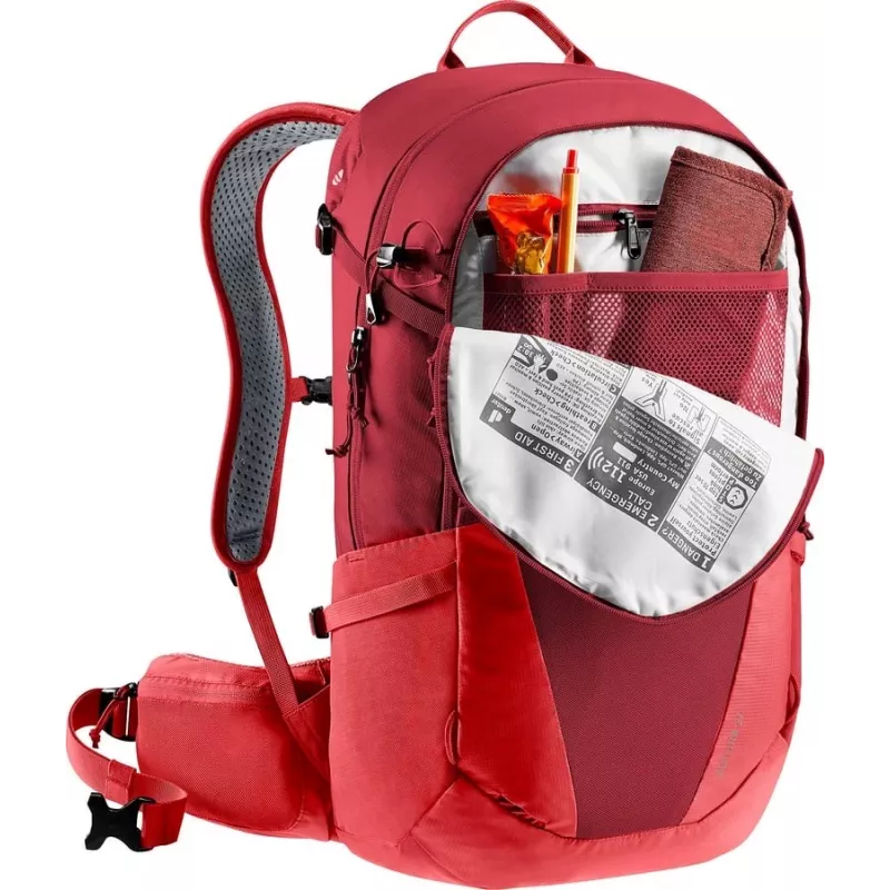 Mochila de caminhada Deuter Futura 27 mulher vermelha