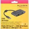 DeLOCK - Adaptador de vídeo externo - VL101 - USB-C 3.1 - HDMI - cinzento - retail (62991)