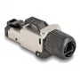 Conector de cabos DeLOCK 86017 RJ45/LSA preto prateado ficha