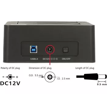 Delock docking station USB 3.0 dupla para 2x SATA HDD / SSD com função de clonagem