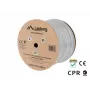 Lanberg LCUF6L-11CU-0305-S cabo de rede U/FTP Cat6a 305 m, cobre maciço, LSZH, CPR, 500 MHz, testado com Fluke, cinzento
