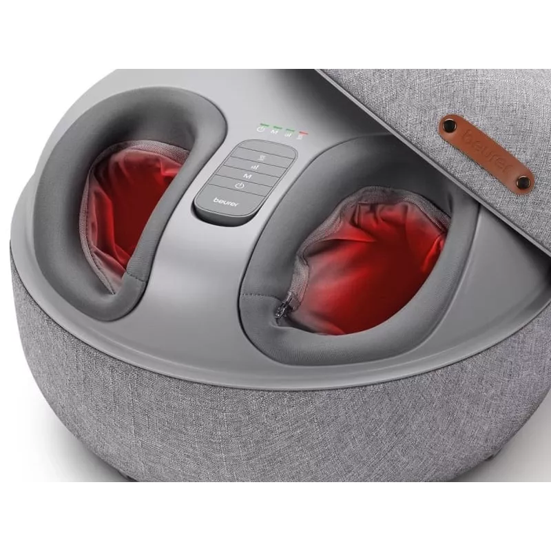 Massajador de pés Shiatsu Beurer FM 120 2 em 1 cinzento — massajador elétrico de pés e tornozelos, rolos Shiatsu, intensidade ajustável