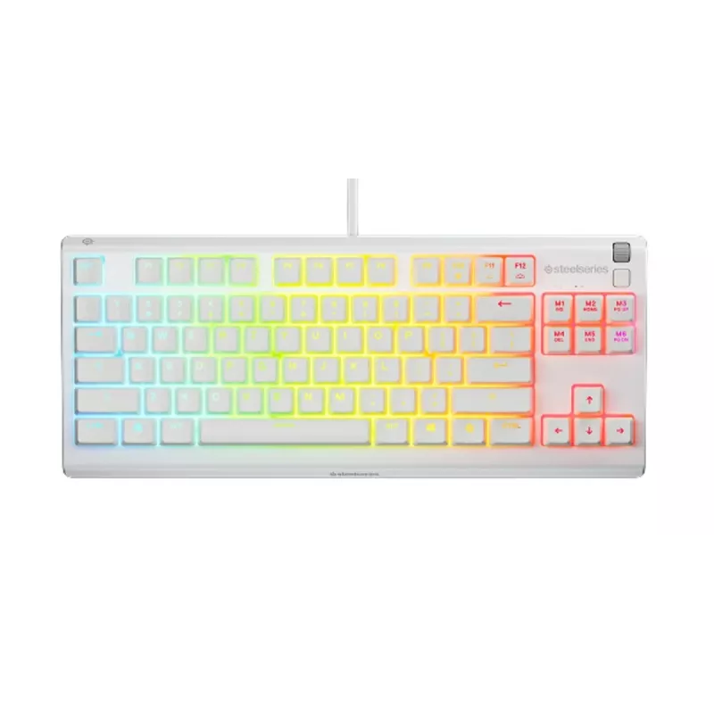 Teclado SteelSeries Apex 3 TKL US, branco