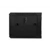 Lanberg WF01-6406-10B armário rack de parede de 19 polegadas, 6U, 600x450x368 mm, porta de vidro, 60 kg, preto