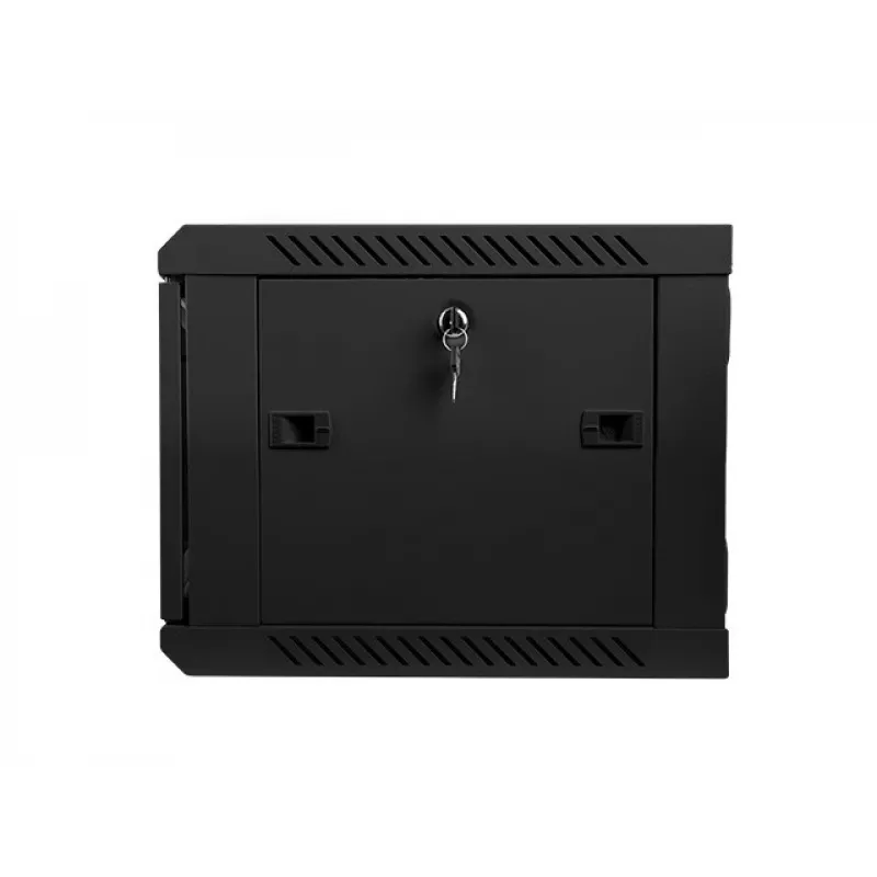 Lanberg WF01-6406-10B armário rack de parede de 19 polegadas, 6U, 600x450x368 mm, porta de vidro, 60 kg, preto
