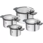 ZWILLING SIMPLIFY 66870-004-0 conjunto de panelas aço inoxidável 4 peças prateado preto