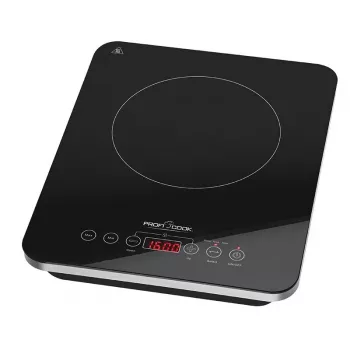 Placa de indução ProfiCook EKI 1062 preta para bancada, 1 zona
