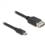 Cabo USB DeLOCK 81518 USB 2.0 1 m Micro-USB B USB A Preto
