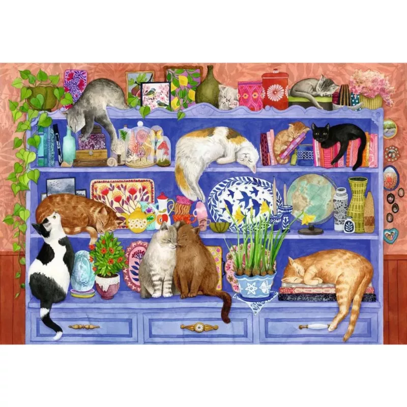 Puzzle Ravensburger Feel Well & Puzzle Cats on the Shelf – 200 peças