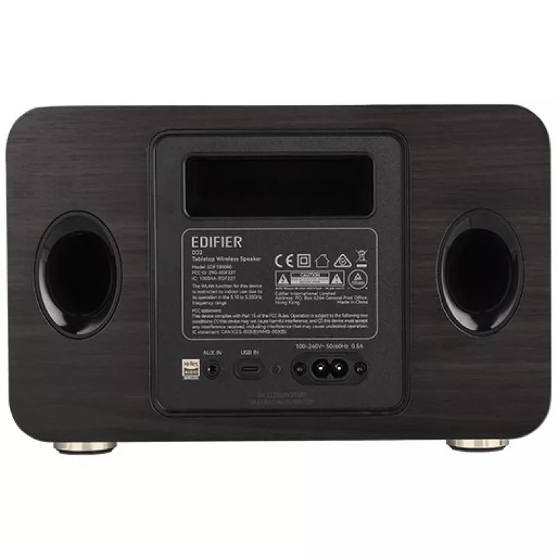 Altifalante sem fios de mesa Edifier | D32 | 60 W | Bluetooth | preto nogueira | ligação sem fios