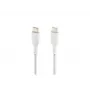 Cabo trançado USB-C para USB-C 1 m branco