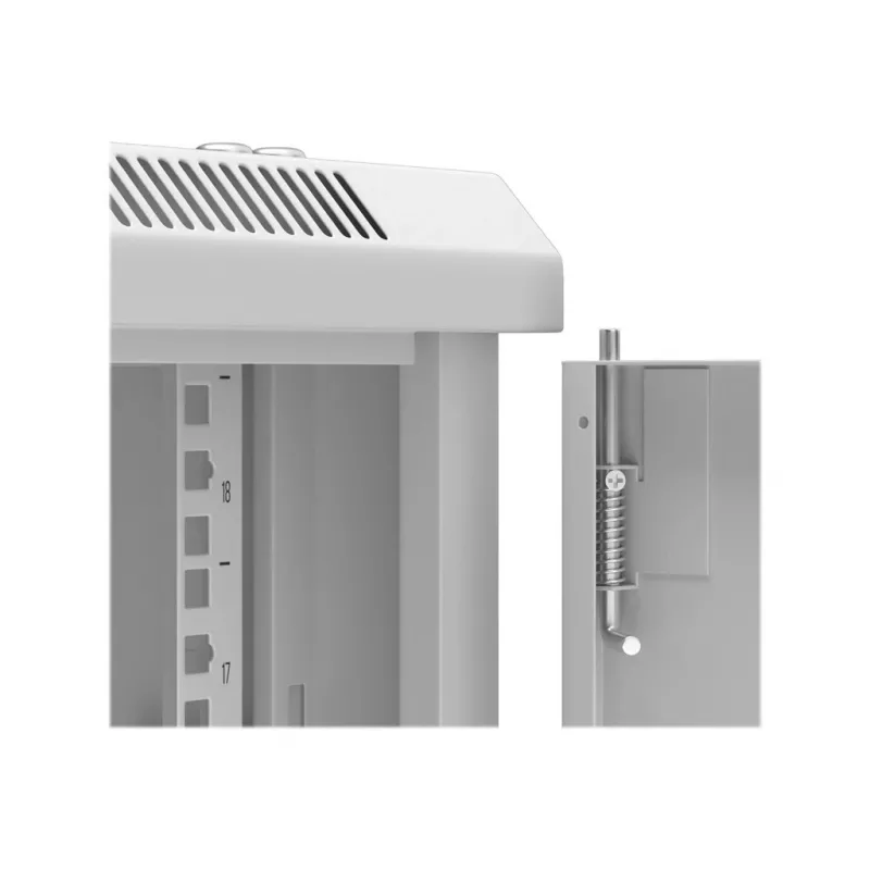 Rack de montagem na parede Netrack 019-180-645-021 cinzento 18U