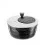 Centrifugadora de salada GEFU Rotare com manivela, capacidade 3 L, caixa de plástico, preto/branco, adequada para máquina de lavar louça