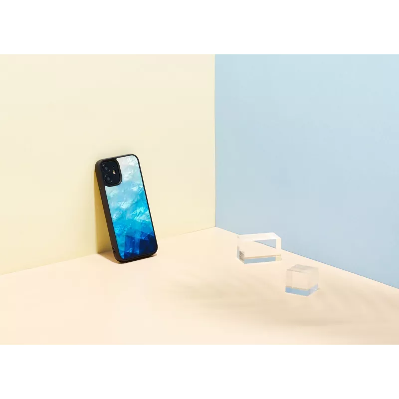 Capa de proteção iKins para Apple iPhone 12 mini — lago azul com detalhes pretos