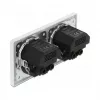 Tomada de parede DeLOCK 2 tomadas com 4 portas USB 2 x 2,8 A