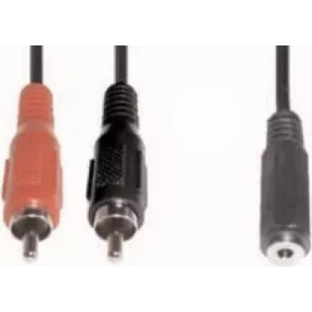 Cabo de áudio e+p B 132 1,5 m 2xRCA 3,5 mm preto